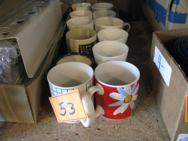 large lot of misc coffee cups