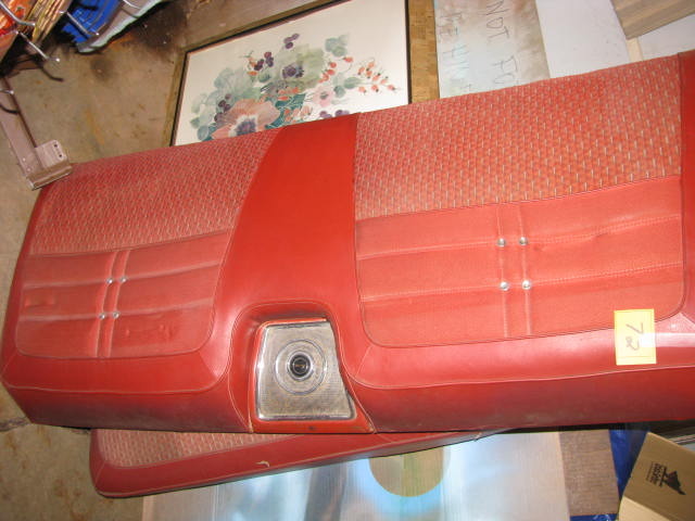 back seat from a 1963 Chevy Impala RED