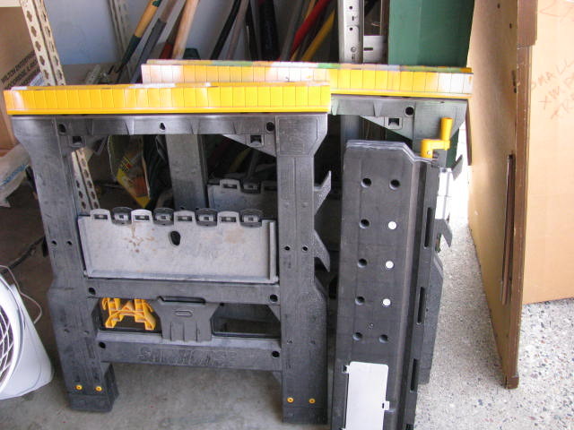 Sawhorse table