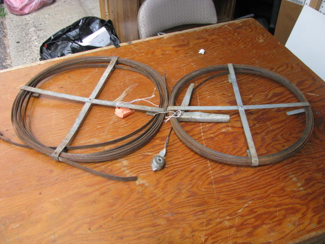 two large metal snakes