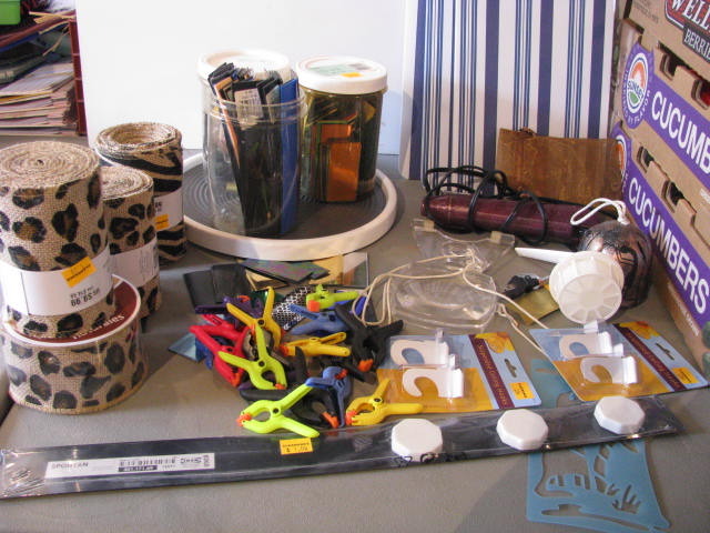 More Crafting supplies, embossing tool, burlap and more