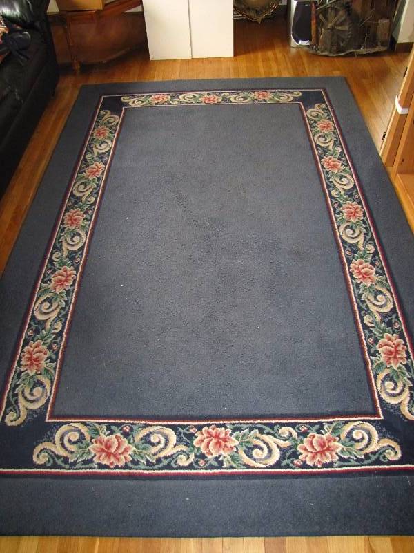 Navy blue area rug