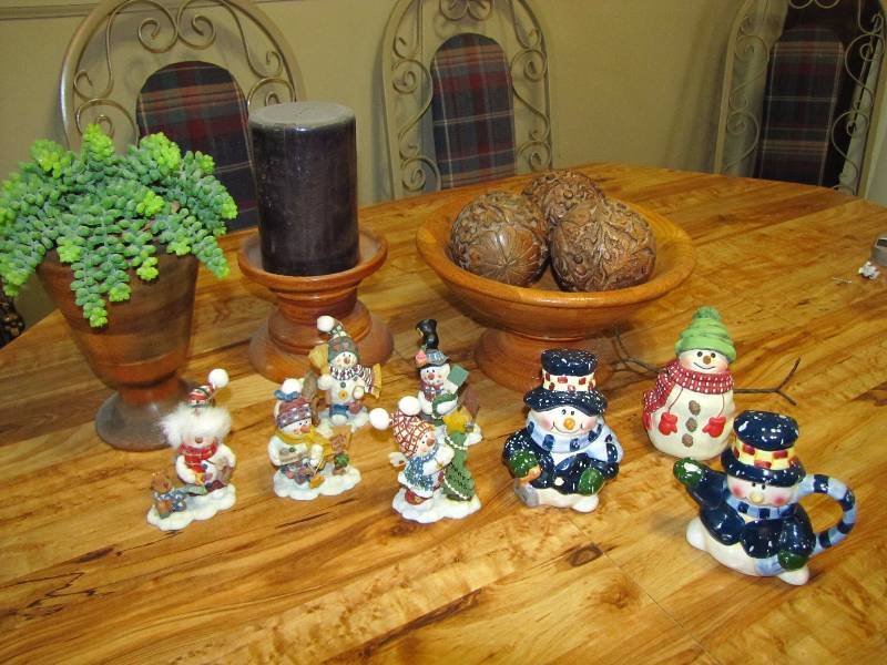 Wood bowls, figurines & more