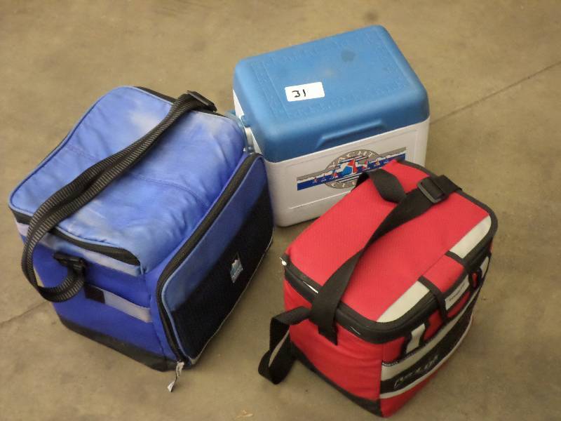 lot 31 image: Lot Of (3) Lunch Coolers ...