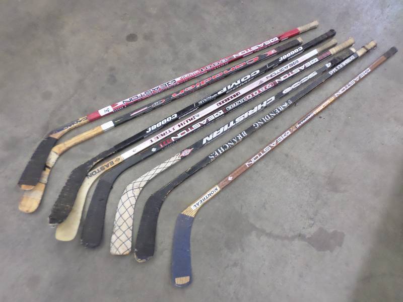 lot 84 image: Lot Of (8) Misc Hockey Sticks ...