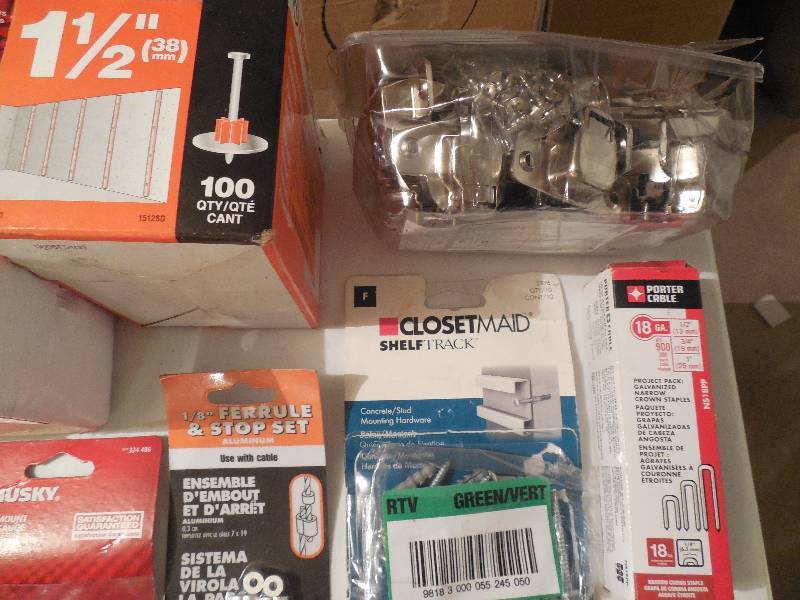 Huge Lot of hardware, Nails, Lights