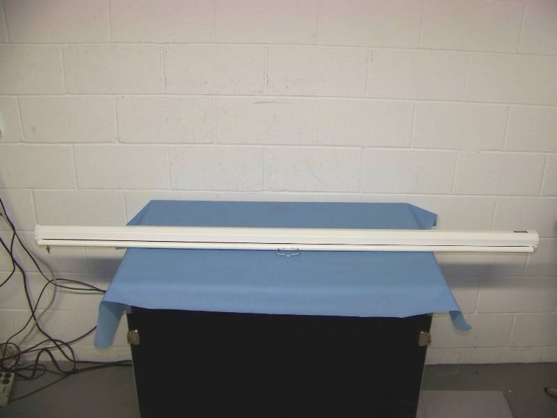lot 14 image: Da-Lite, CeilingWall Mount, Pull Down (Manual) Projection  Movie Screen