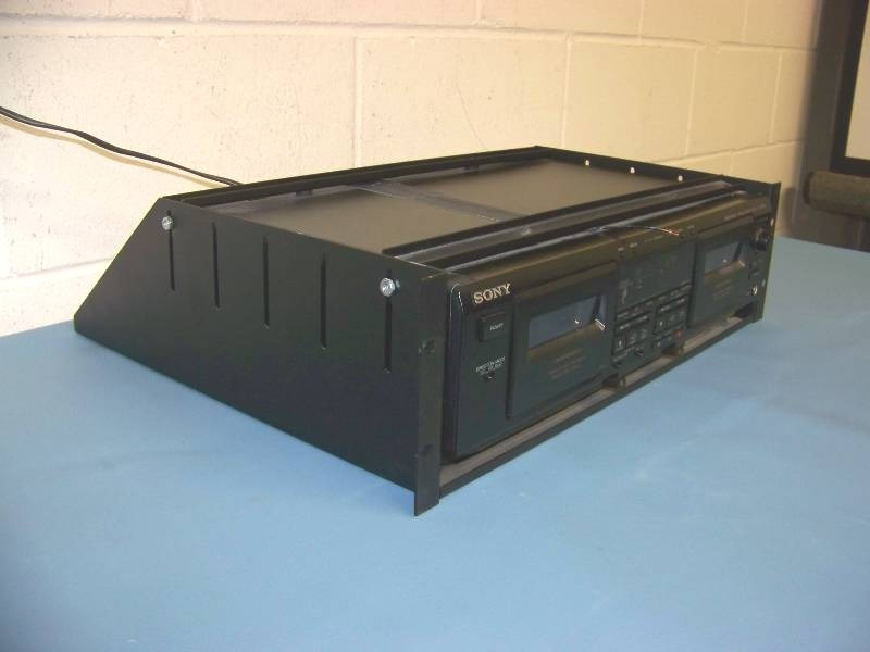 lot 94 image: Sony, Dual Stereo Cassette Deck  Player in Middle Atlantic Rack Shelf
