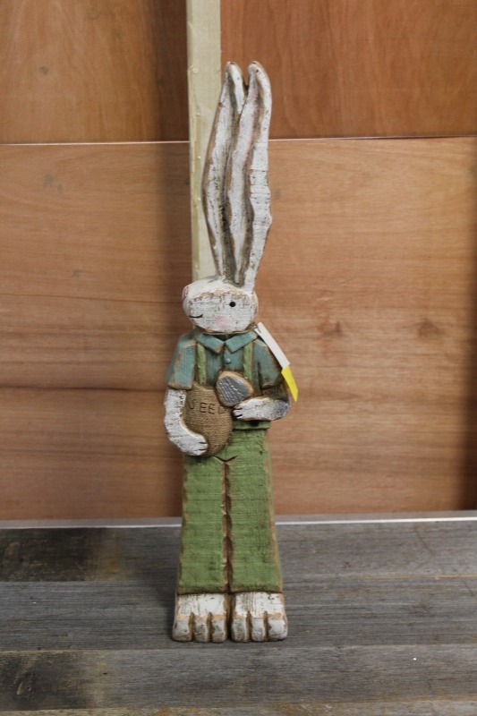 lot 58 image: Wood Painted Bunny