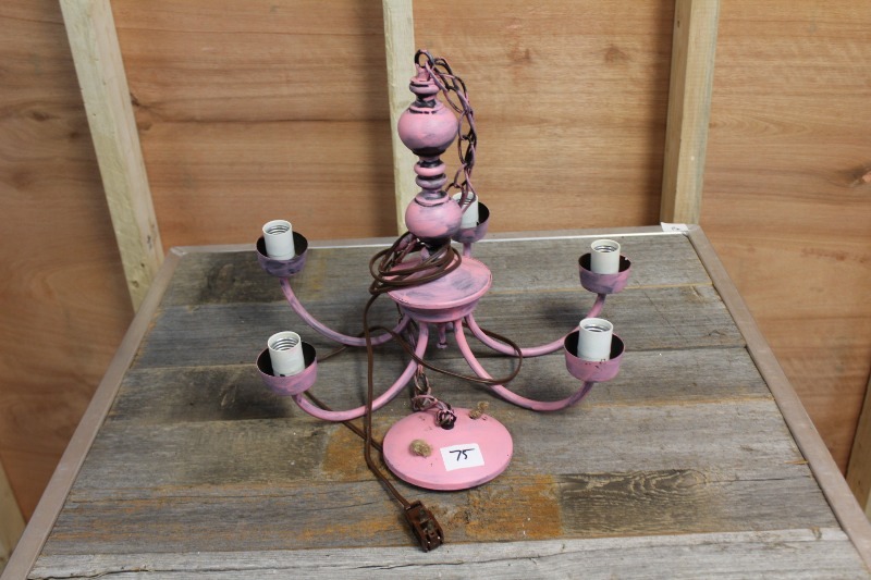 lot 75 image: Pink Chandelier