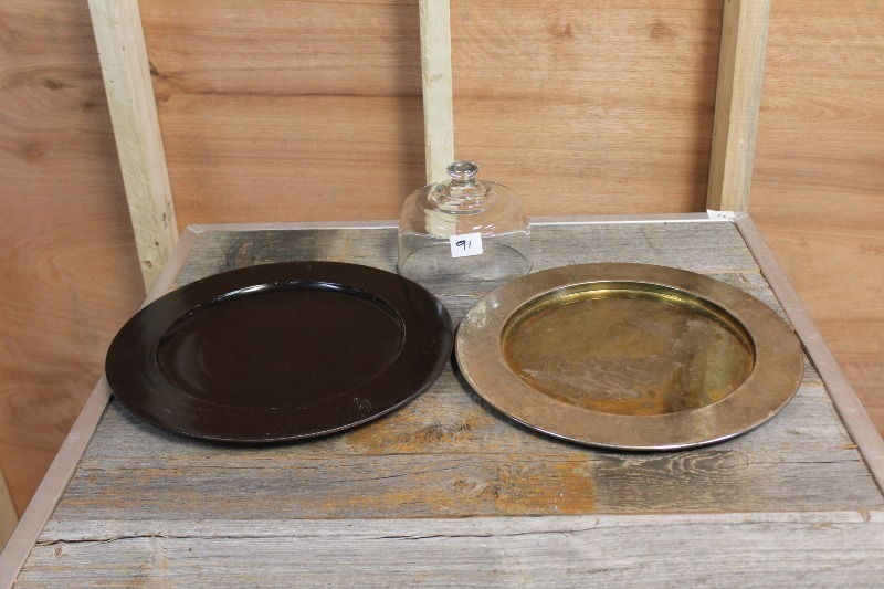 lot 91 image: Platters and Glass Dome