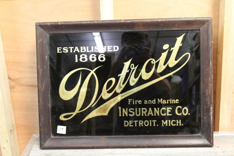 lot 109 image: Detroit Insurance Sign