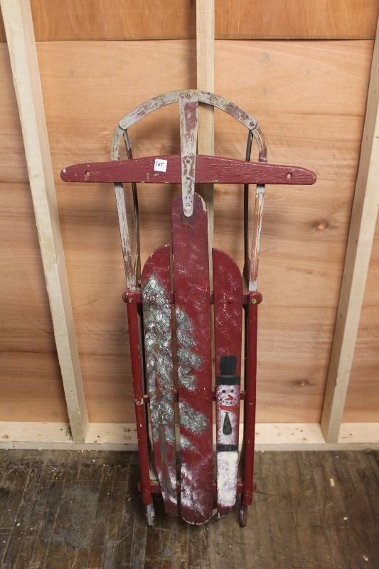 lot 165 image: Vintage Painted Sled