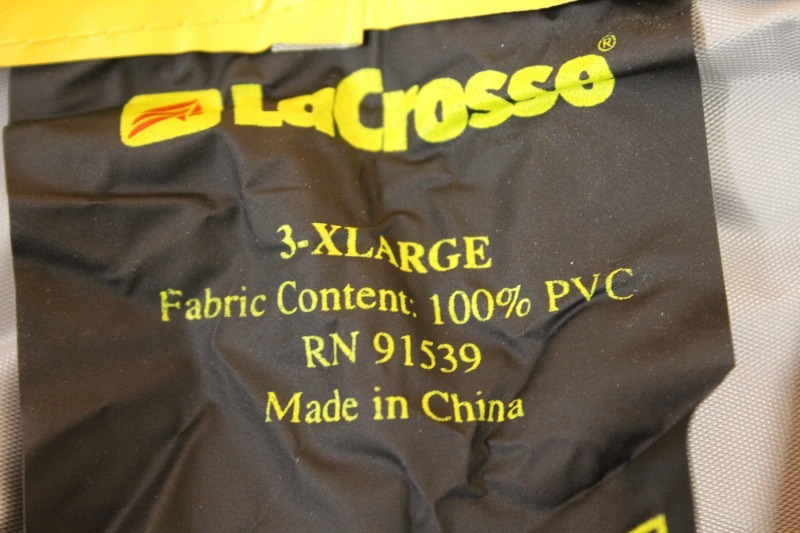 lot 171 image: LaCrosse 3xl Rubber Rain Pants