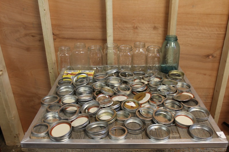lot 223 image: Canning Jars and Lids, So Many Lids