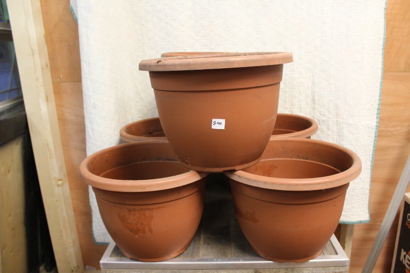 lot 240 image: Large Plastic Flowe Planters