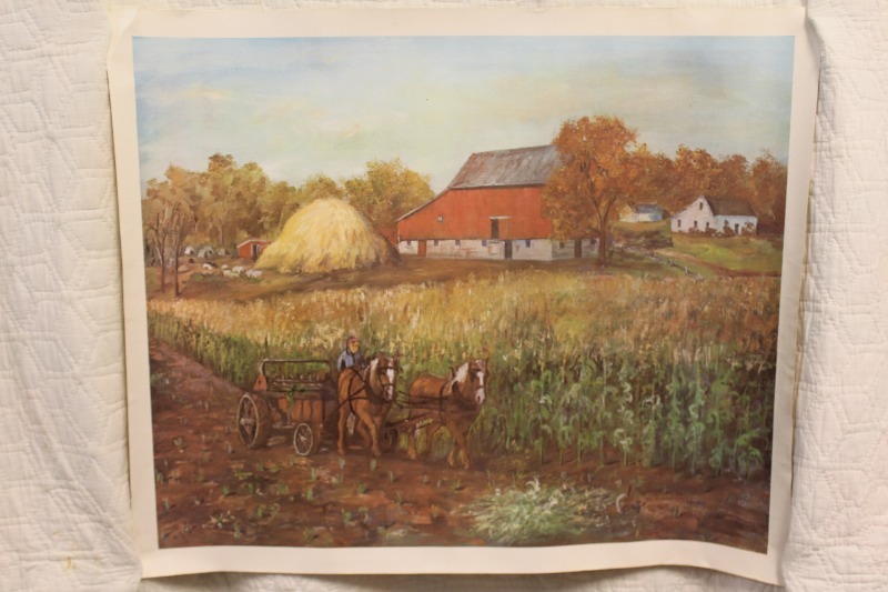 lot 277 image: Farm Scene Print