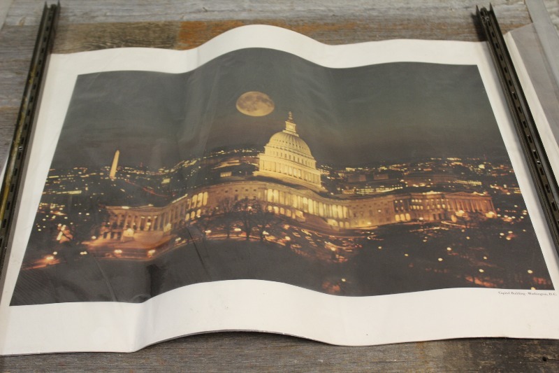 lot 281 image: Print of the US Capitol at Night