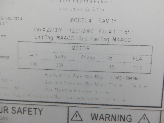 lot 2 image: RUPP Air Exchange System