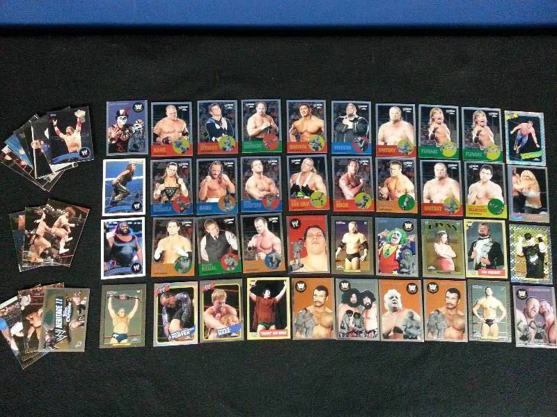 lot 67 image: Set of Chrome Wrestling Cards, Etc.