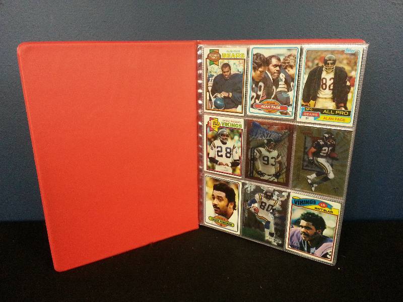 lot 73 image: Book of Vikings Football and Hockey Cards