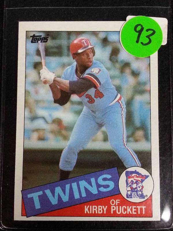 lot 93 image: 1985 Topps Kirby Puckett Rookie Card