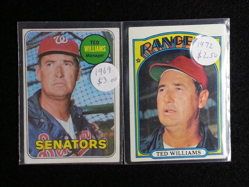 lot 104 image: Lot of (2) Ted Williams Baseball Cards
