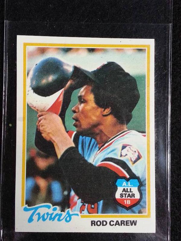 lot 105 image: 1978 Topps Rod Carew Baseball Card