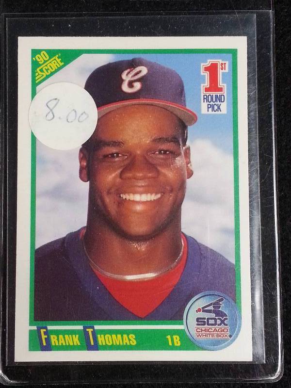lot 109 image: 1990 Score Frank Thomas Rookie Card