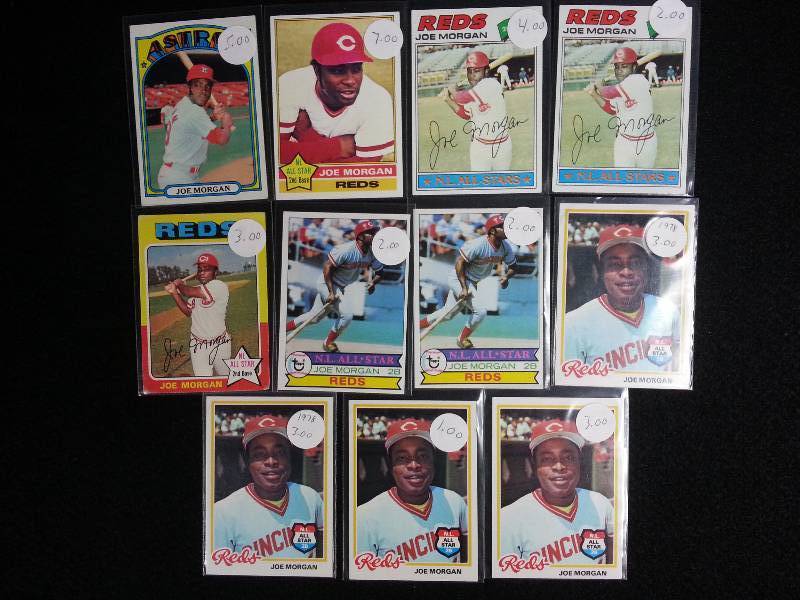 lot 111 image: Lot of (11) Vintage Joe Morgan Baseball Cards
