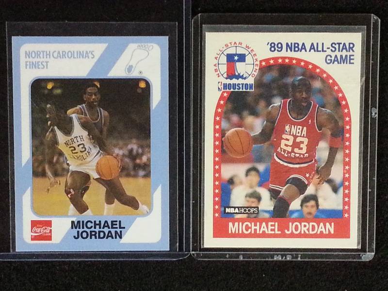 lot 115 image: Lot of (2) Michael Jordan Basketball Cards