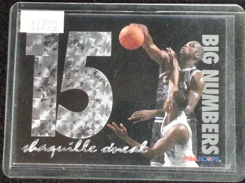 lot 117 image: 1994 Skybox Big Numbers Shaquille ONeal Card