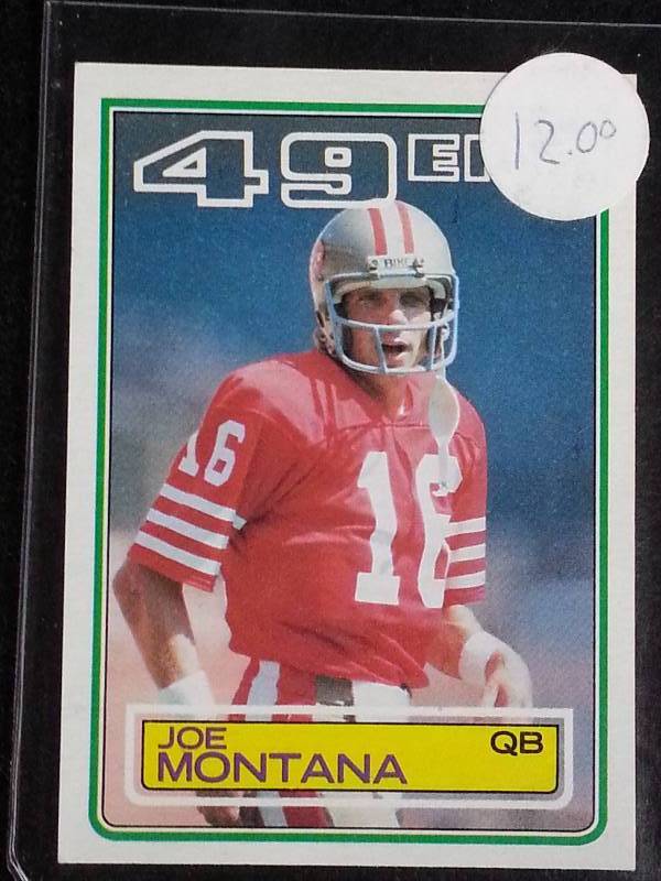 lot 122 image: 1983 Joe Montana Football Card