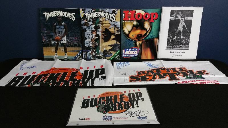 lot 160 image: Autographed Minnesota Timberwolves Items