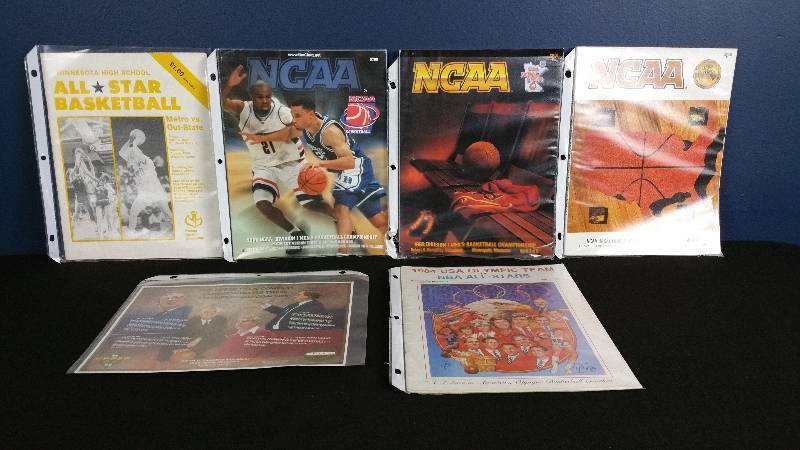 lot 162 image: Misc Basketball Programs, Upper Deck Coaches Card, Olympic Team