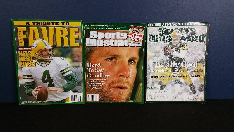 lot 165 image: Brett Farve Magazine Memorabilia