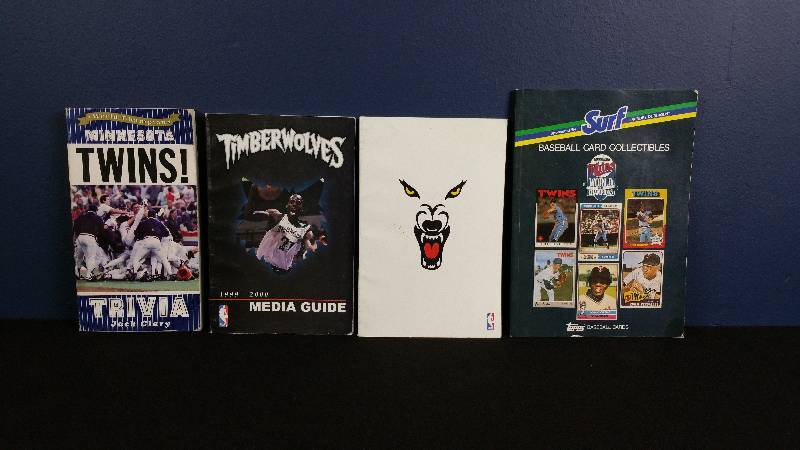 lot 167 image: Timberwolves Media Guides, Twins Trivia, and Twins Baseball Card Book