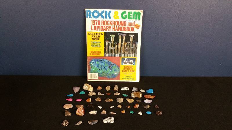 lot 181 image: Polished Rocks and a Rocks and Gem Magazine