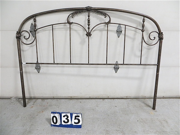 lot 35 image: King Size Metal Head Board