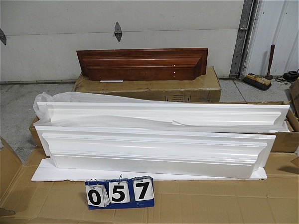 lot 57 image: Lot of 3 fireplace mantelsshelves