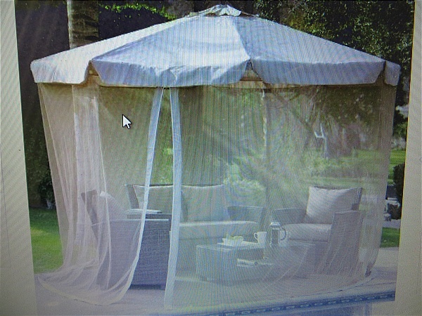 lot 46 image: Coral Coast 11 ft. Offset umbrella with Detachable Netting
