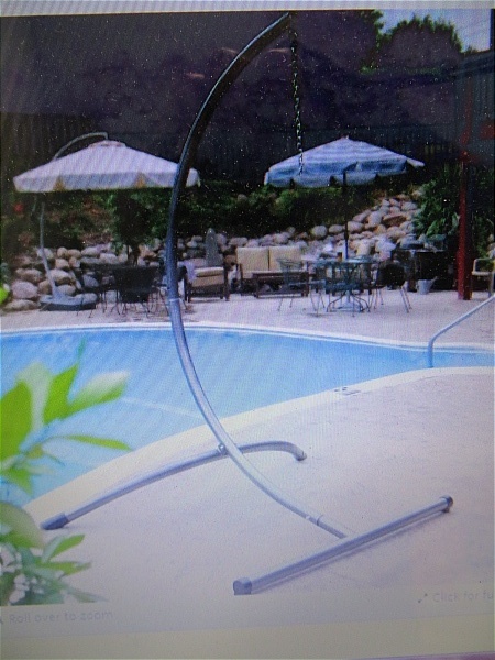lot 85 image: Island Bay Steel Hammock Chair Stand- Green