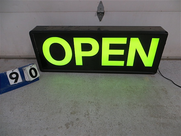 lot 90 image: OPEN Lighted Sign