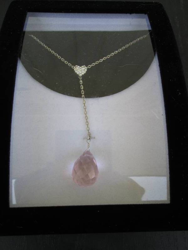 Necklace with clear pendant...