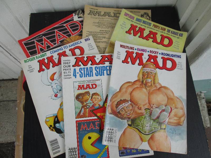 6 vintage MAD magazines from 1986, ...