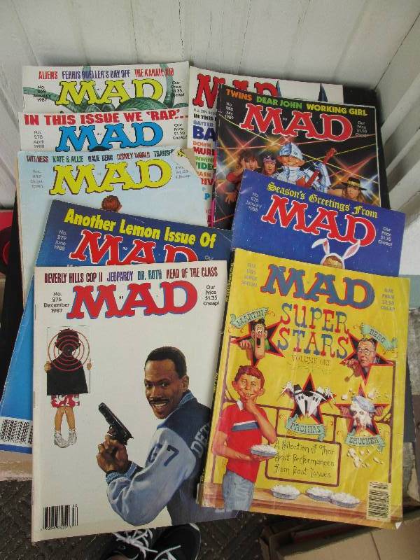 9 vintage MAD magazines from 1987, ...