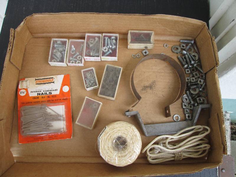 10 boxes of nuts, bolts, screws, na...