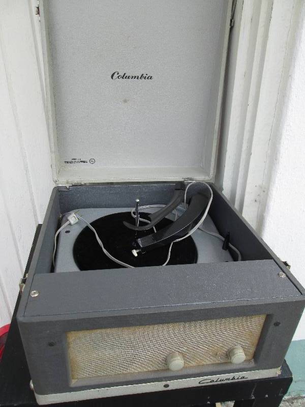 Vintage table model record player. ...
