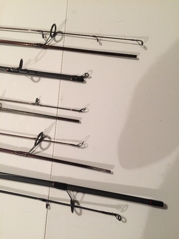2 piece fishing poles - needs simple eyelet work. Simple fixes  (Lot of 5)