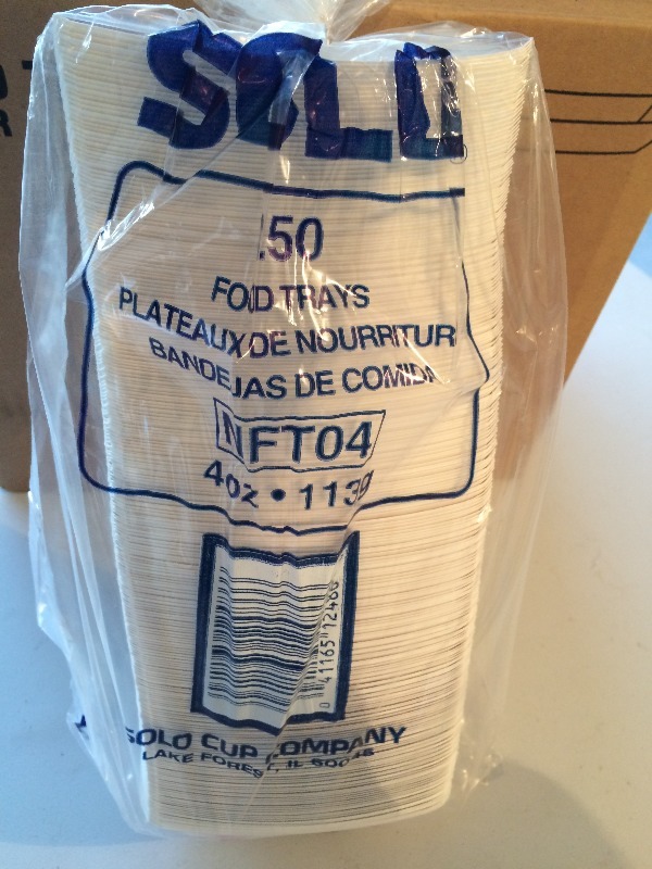 Solo Food Trays  2 boxes 250package  4 packages per box  Total 2000 cups
